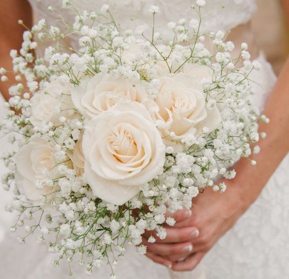 Ramo de Novia 12 Rosa Blanca